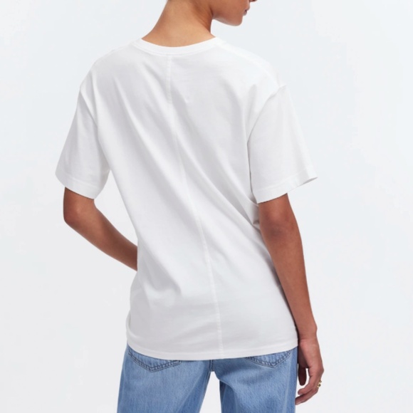 Madewell Cotton Relaxed Oversized Tee • size medium • NS162 • NWT • eyelet white - Picture 3 of 13